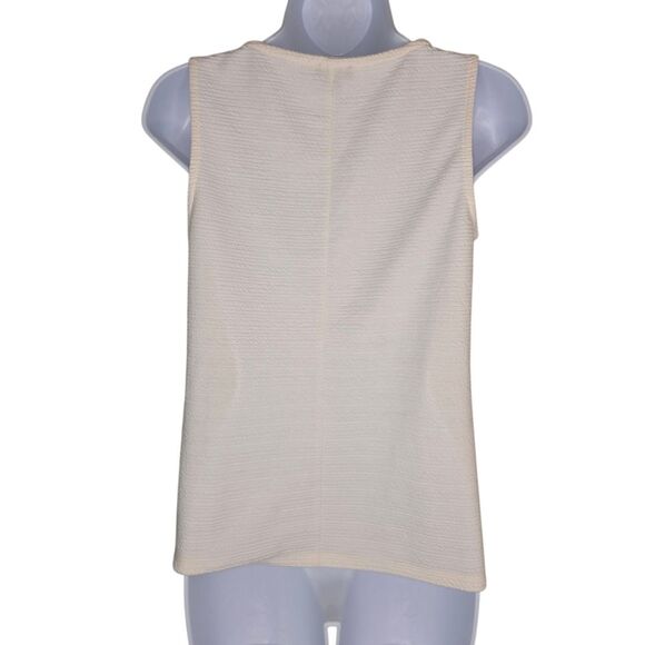 Ann Taylor Factory Pearl & Rhinestone Textured Tank Top Size XS - Picture 2 of 6